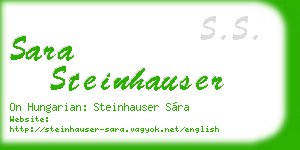 sara steinhauser business card